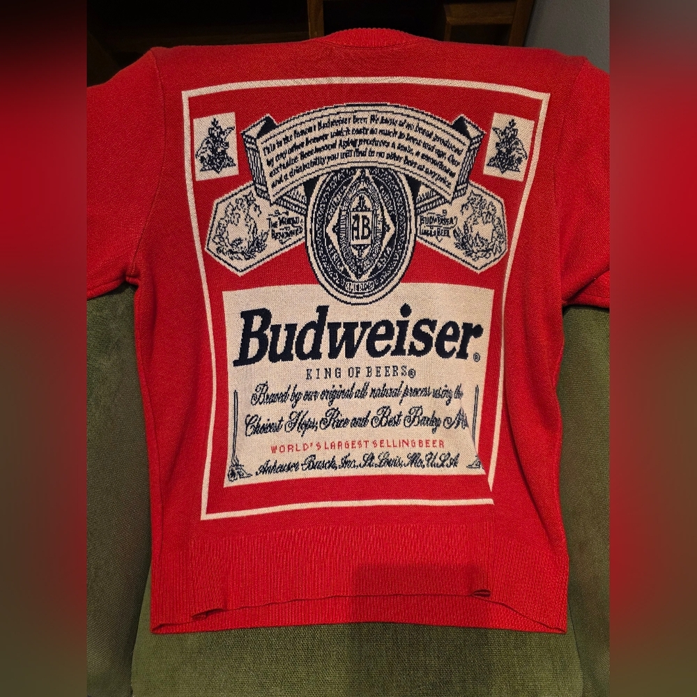 Men's Budweiser Sweater size Large
